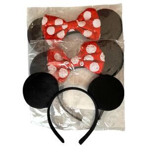 Lot 3 Disney Minnie/Mickey Mouse Headband, Kids Size